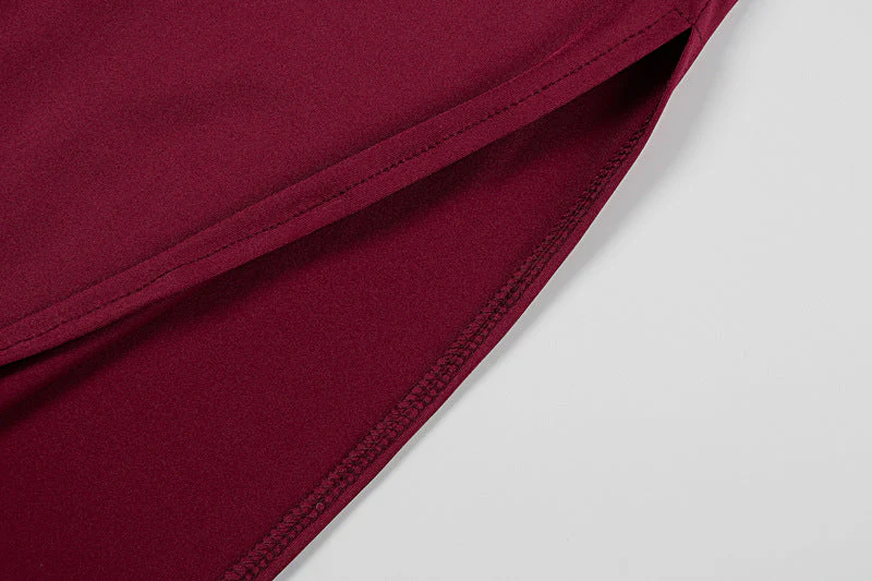 V neck hollow out o ring slit maxi dress - Image 9
