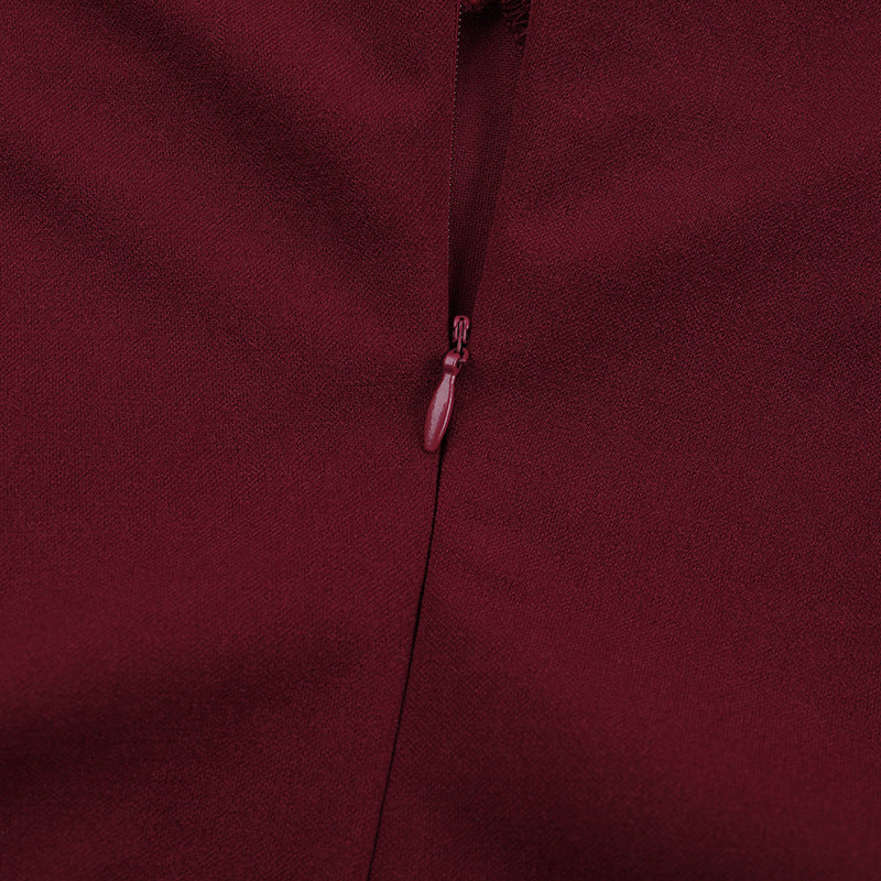 V neck ruched zip-up backless cami mini dress - Image 7
