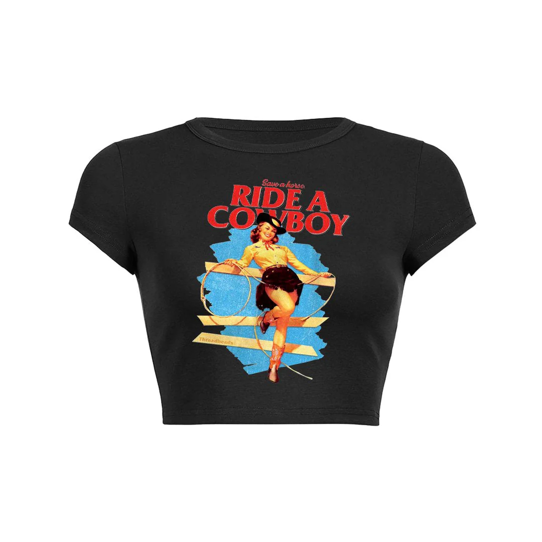 Western Flirt Crop Top Baby Tee - Image 3
