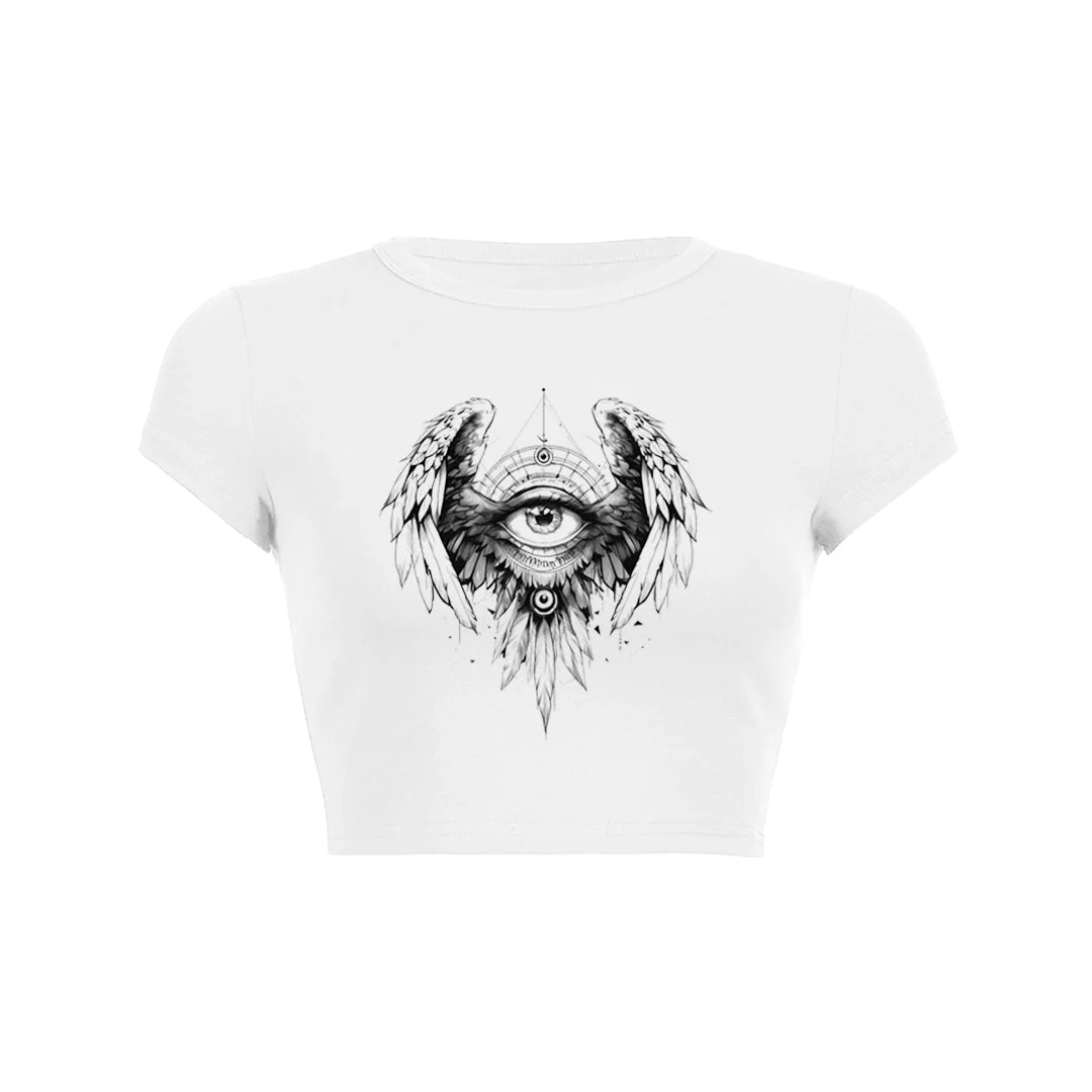 Wings of Vision Crop Top Baby Tee