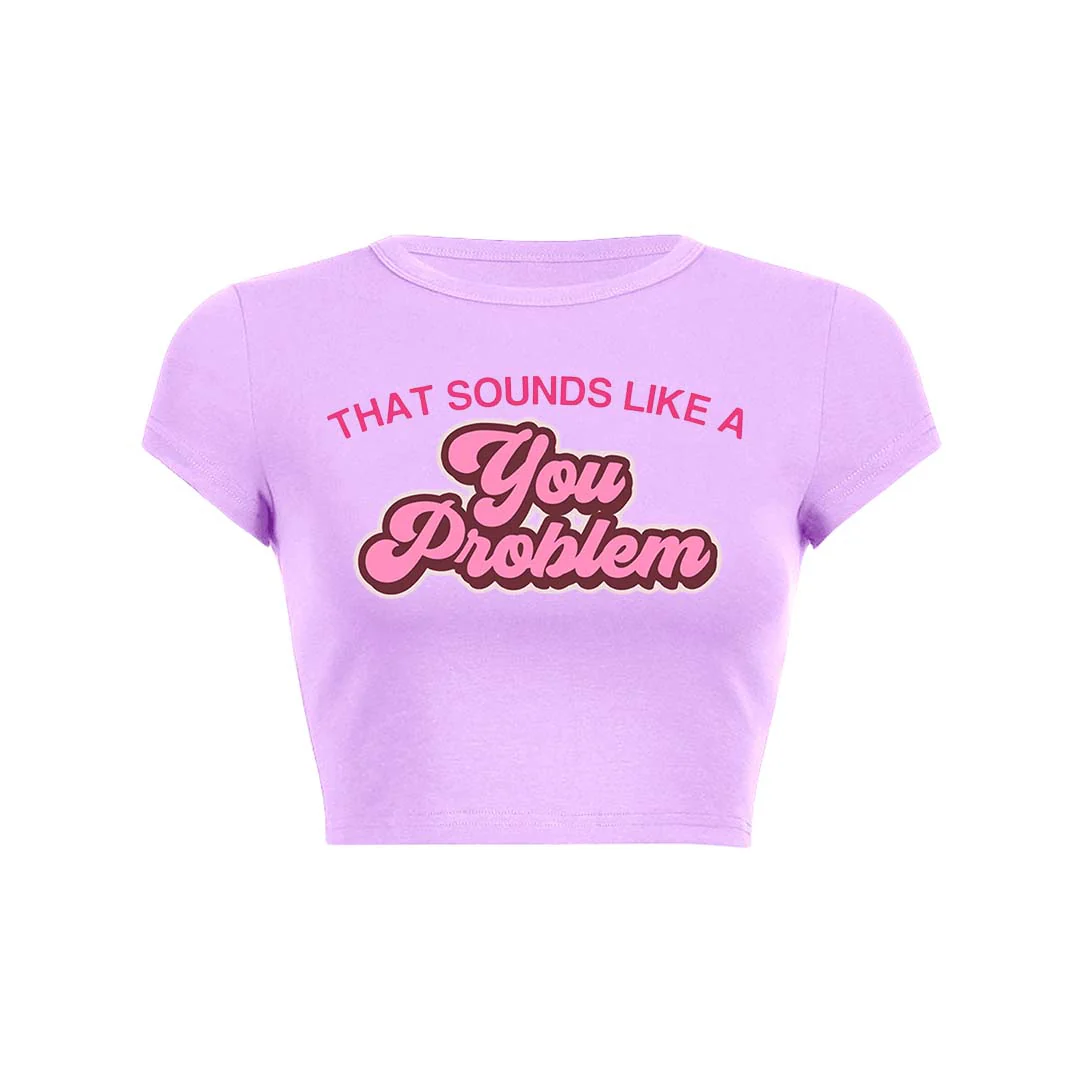 You Problem Y2K Baby Tee Crop Top - Image 20