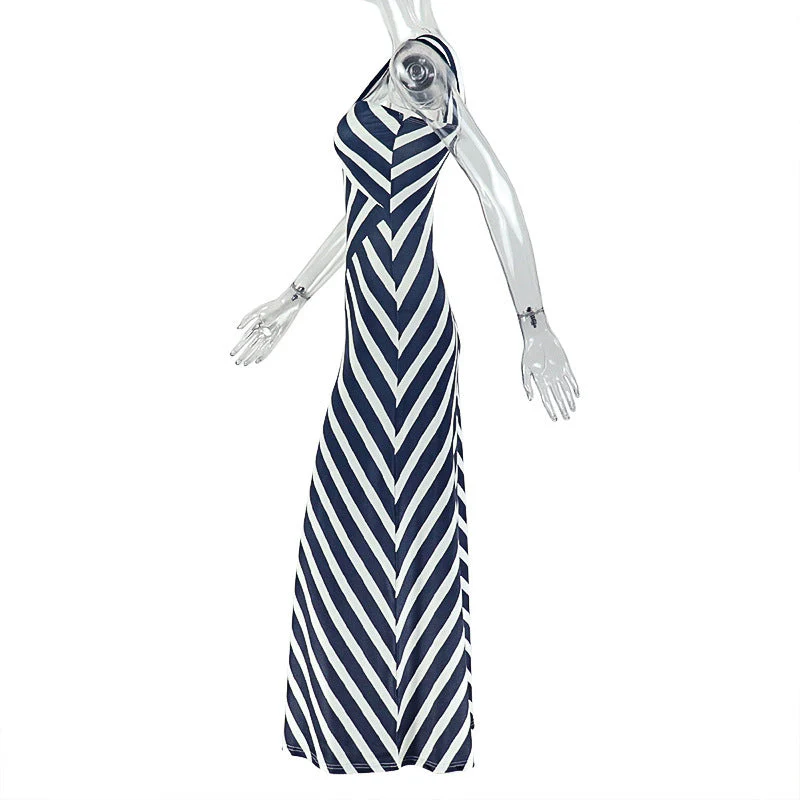 Zebra print hollow out maxi dress - Image 3