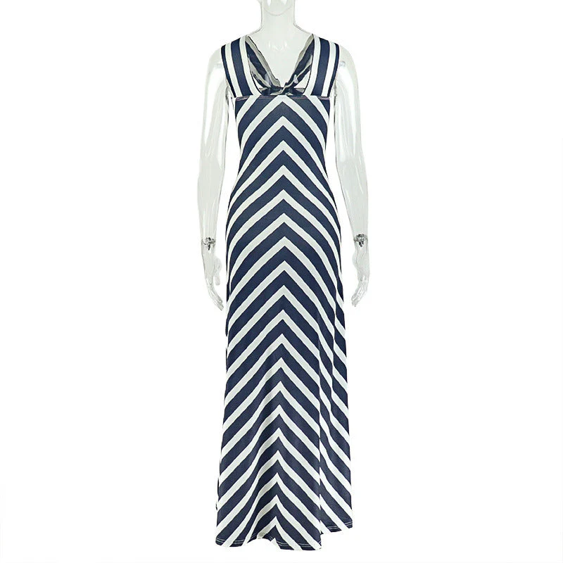 Zebra print hollow out maxi dress - Image 4