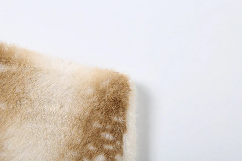 Zip-up fluffy contrast mini skirt - Image 5