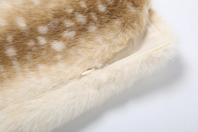 Zip-up fluffy contrast mini skirt - Image 6